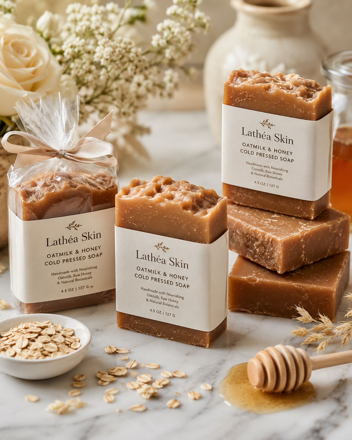 Oatmilk and Honey Cold Pressed Soap