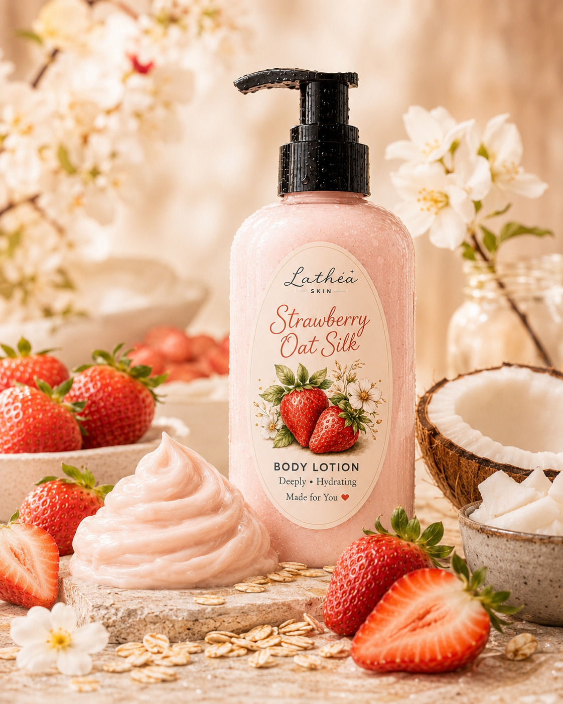 Strawberry Oat Silk Body Lotion
