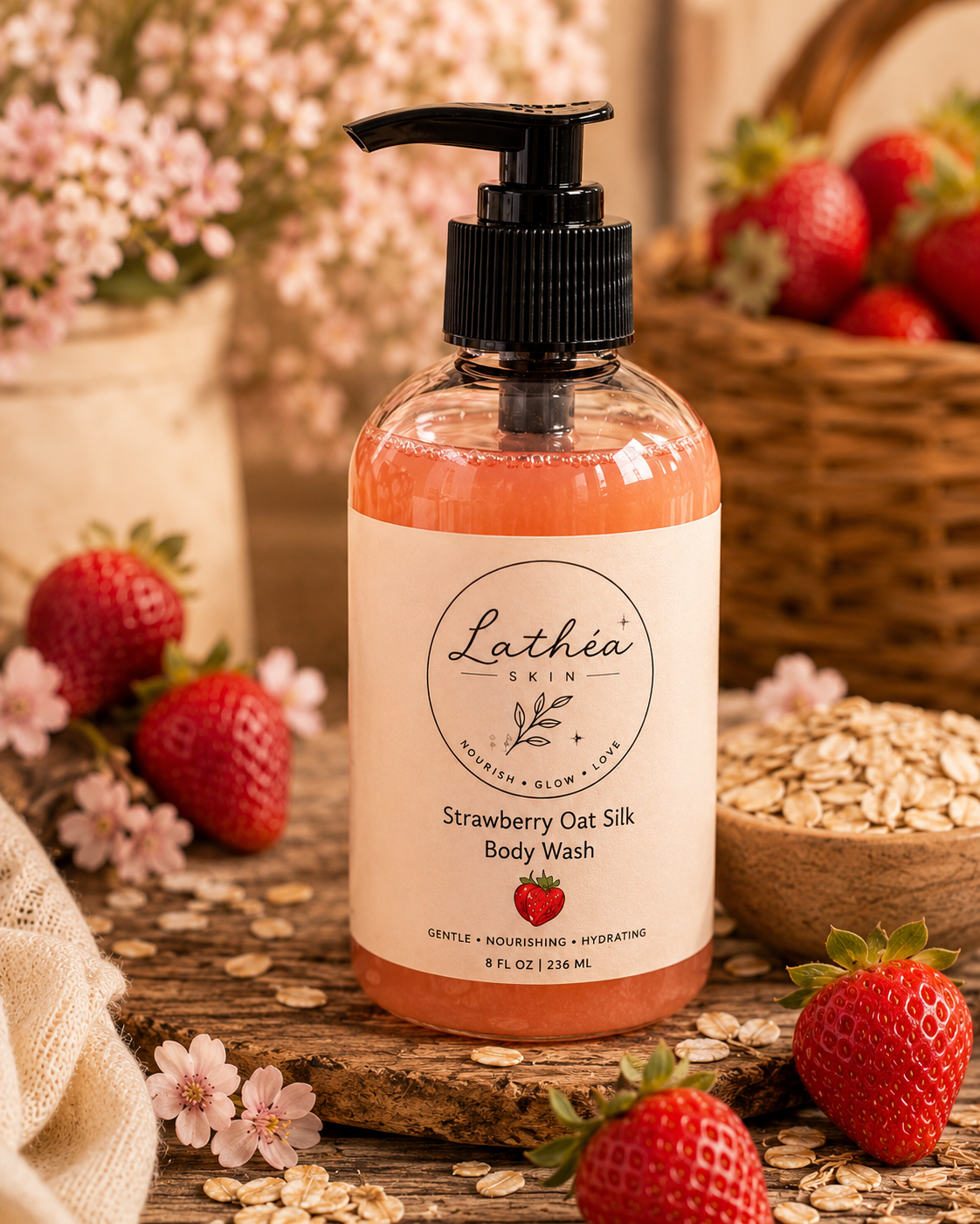 Strawberry Oat Silk Body Wash