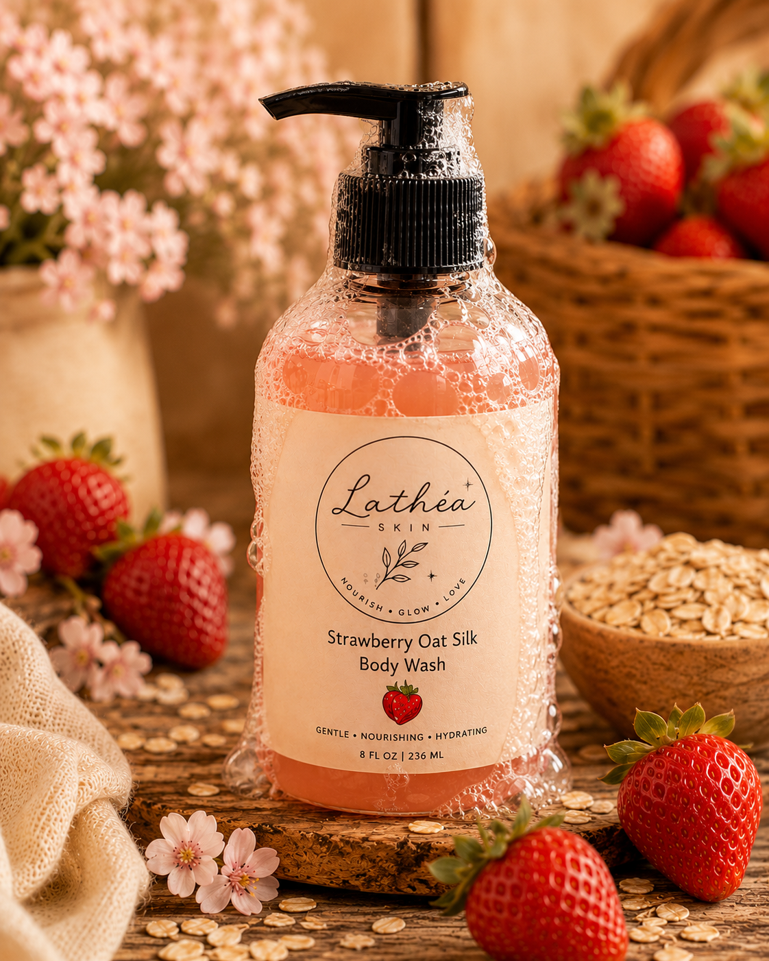 Strawberry Oat Silk Body Wash